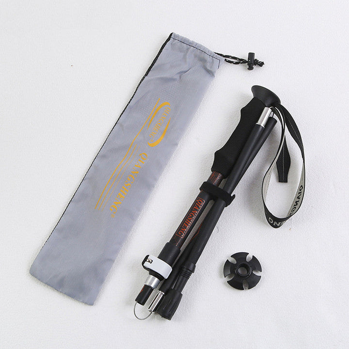 Discover the Ultimate Outdoor Companion: The Outdoor Folding Five-section Straight Trekking Pole